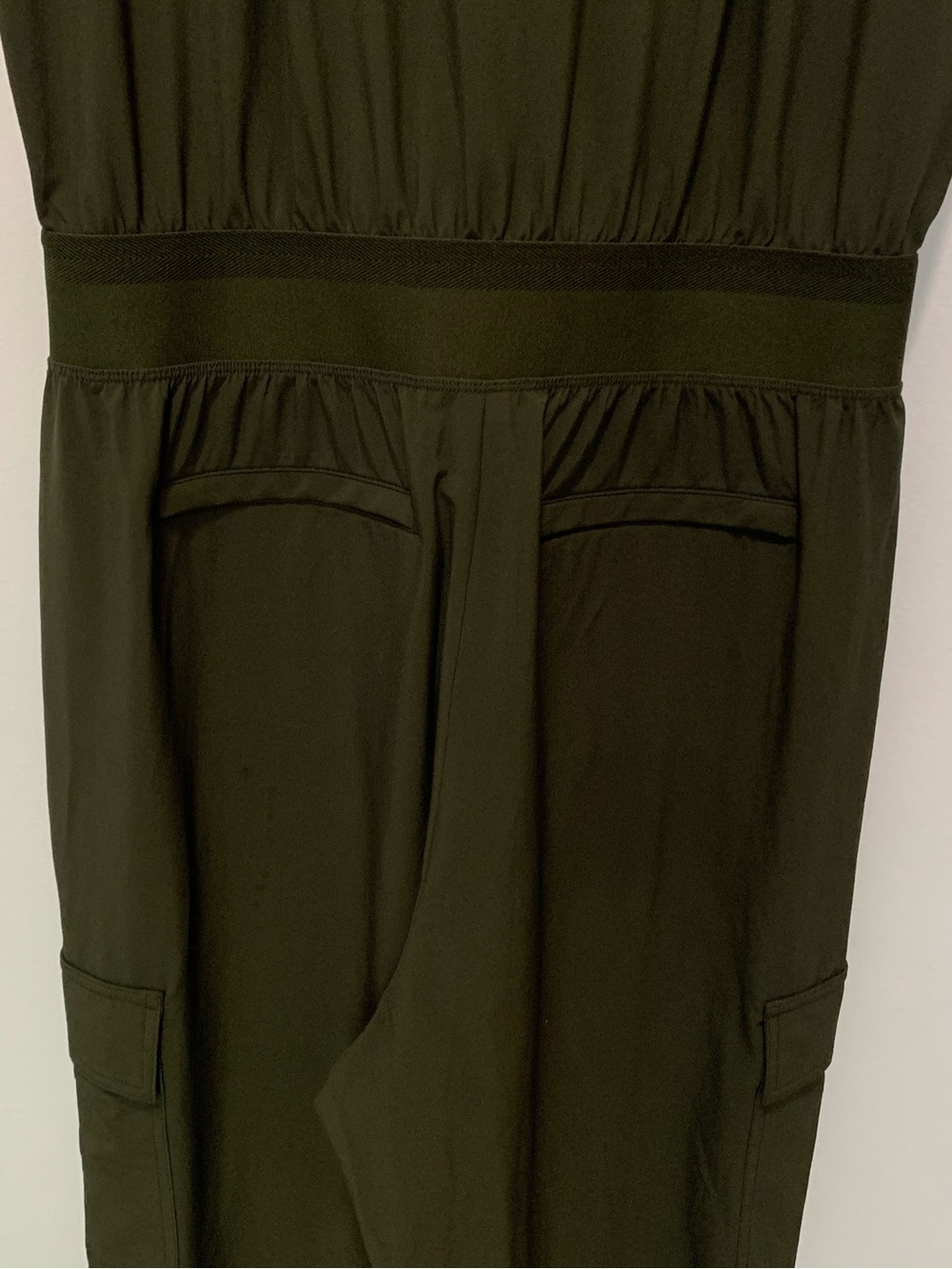 Athleta Brooklyn Utility Jumpsuit Olive Green Size 6 - Picture 8 of 11